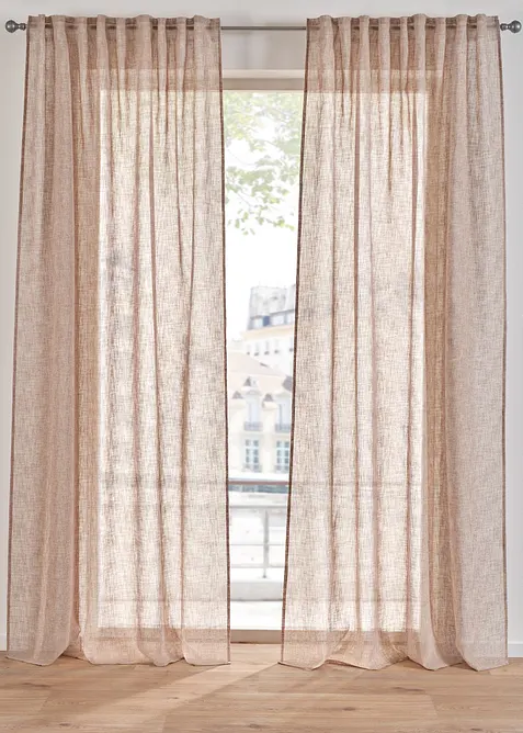 Gardin i linstil (1-pack), bonprix