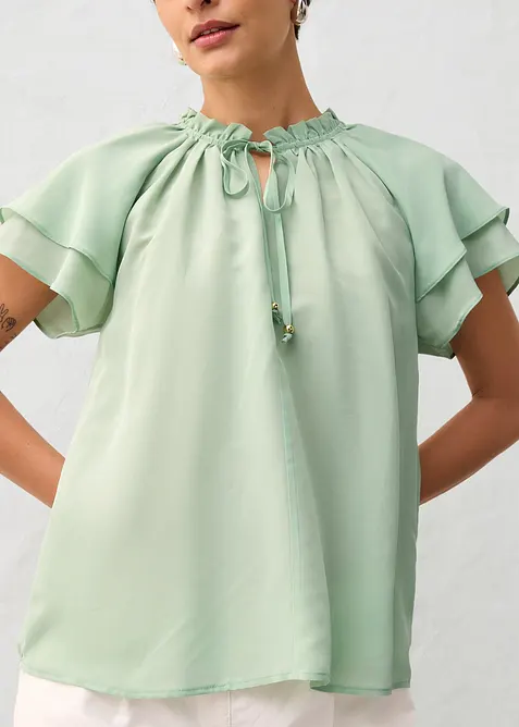 Tunika med silke, bonprix