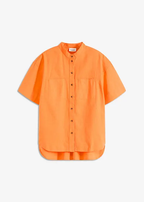 Skjortebluse i fin viskosemiks, bonprix