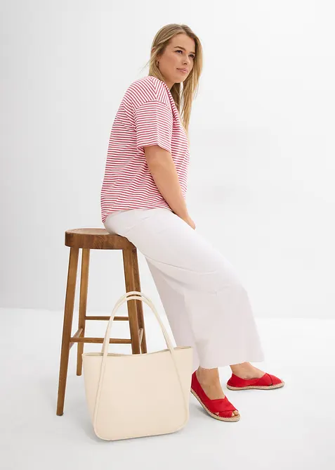 Wide Leg-jeans, High Waist, cropped, bonprix