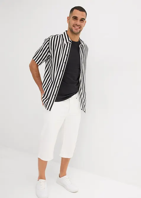 Lang bermudashorts i lett denim med stretch, Regular Fit, bonprix