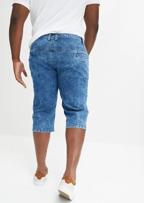 Lang bermudashorts i lett denim med stretch, Regular Fit, bonprix
