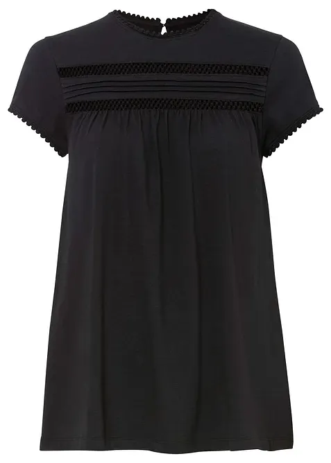 Bomullstopp med blonder, bonprix