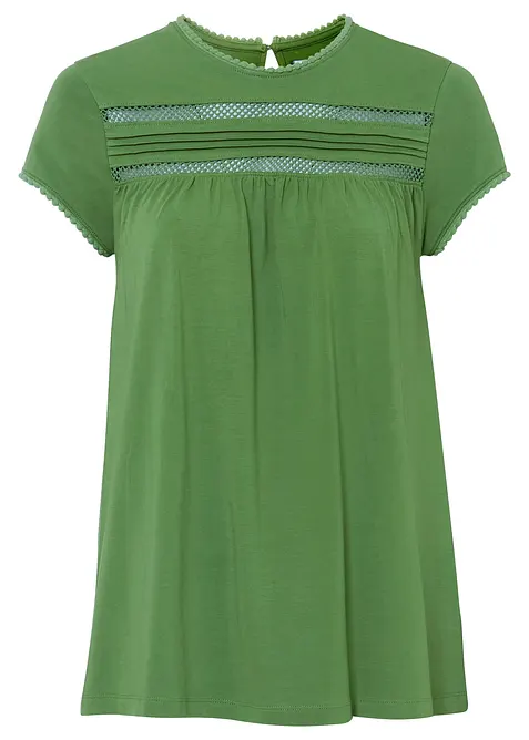 Bomullstopp med blonder, bonprix