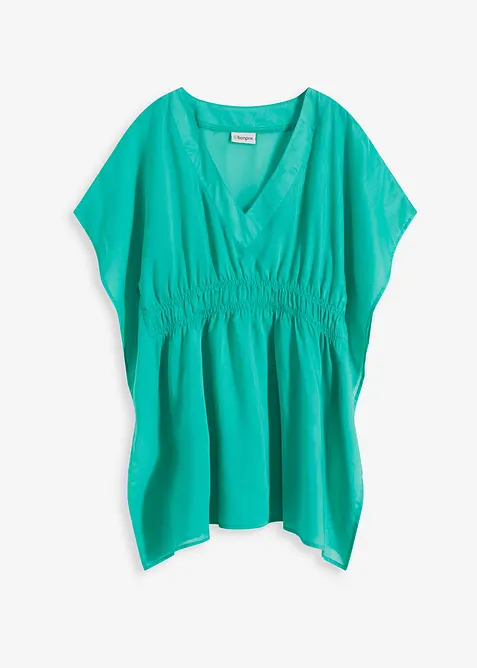 Transparent strandtunika med V-hals, bonprix
