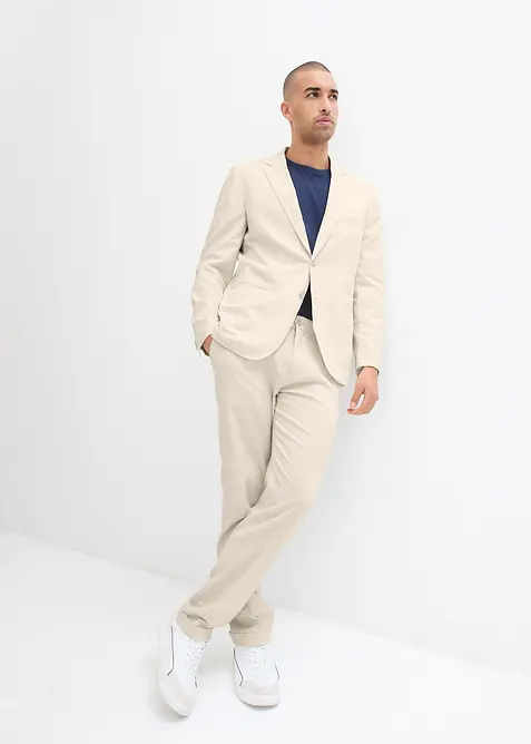 Blazer med lin, Regular Fit, bonprix