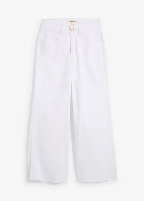 Wide Leg-jeans, High Waist, cropped, bonprix