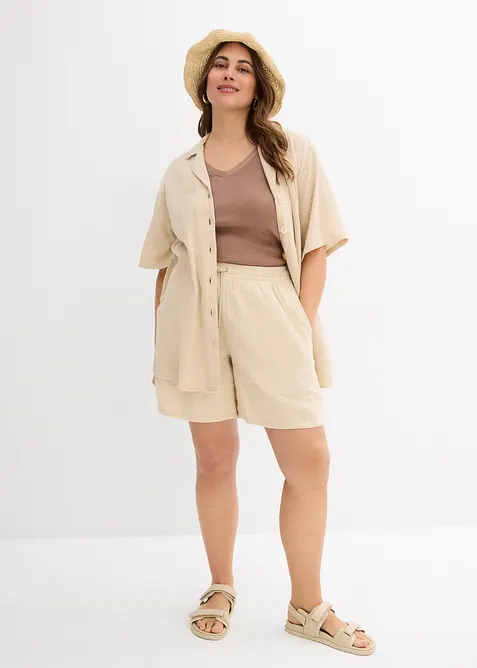 Skjorte i musselin, bonprix