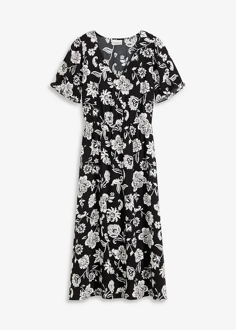 Midikjole med trykt m&oslash;nster, bonprix