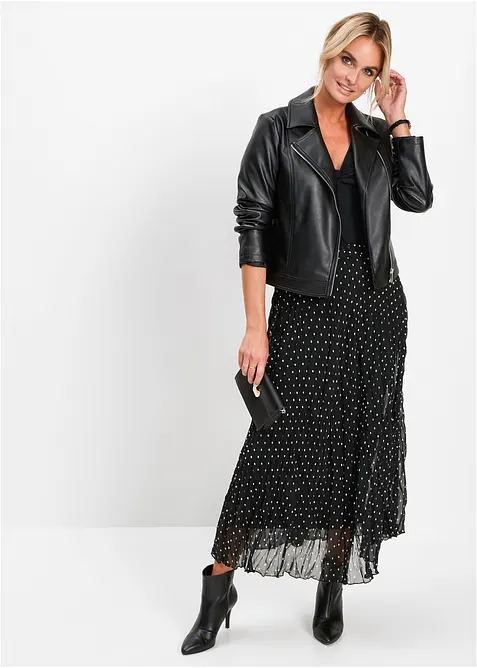 Chiffonskj&oslash;rt i chrash look, bonprix