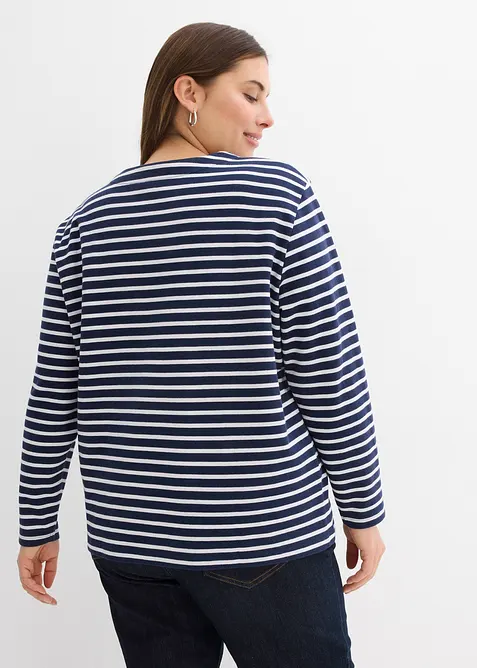 Sweatshirt i strukturmateriale, bonprix