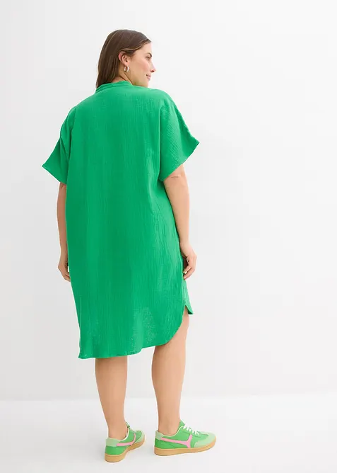 Skjortekjole i ren bomull, bonprix