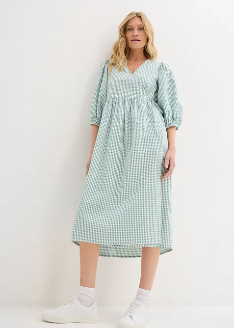 Omslagskjole i strukturmateriale, bonprix