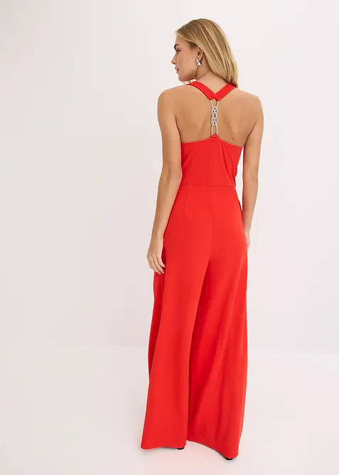 Jumpsuit med drapert utringning, bonprix