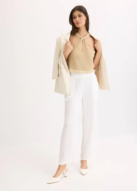 Strikket topp i glittergarn, bonprix