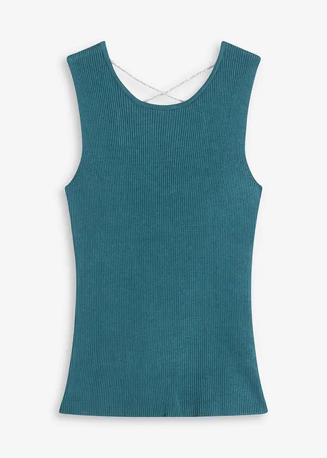 Strikket topp med glitterbånd, bonprix