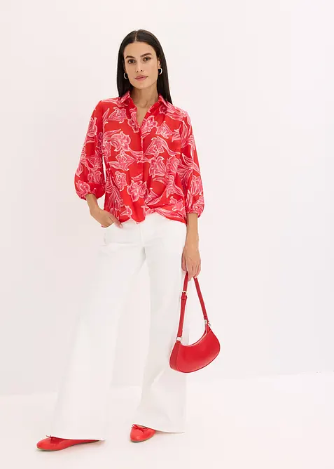 Bluse med trykt mønster, bonprix