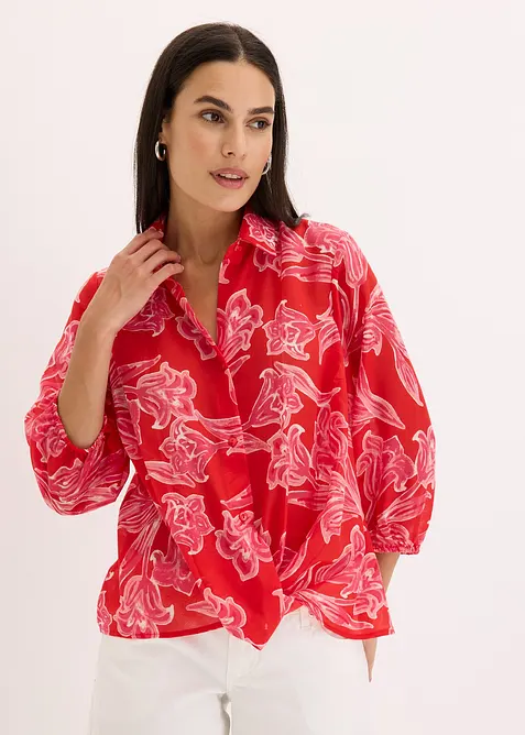 Bluse med trykt mønster, bonprix