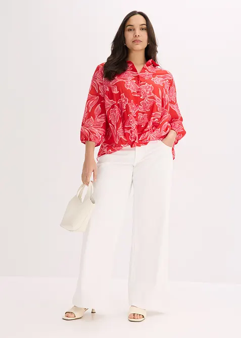 Bluse med trykt m&oslash;nster, bonprix