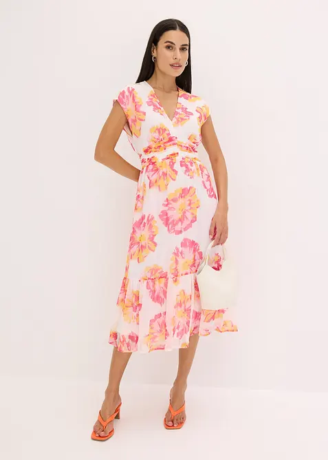 Midikjole med trykk, bonprix