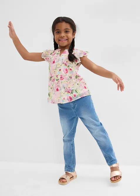 Blusetunika med rysjer, bonprix