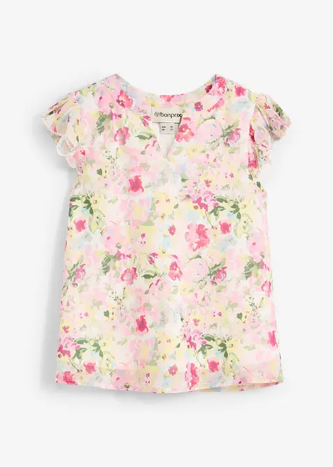 Blusetunika med rysjer, bonprix