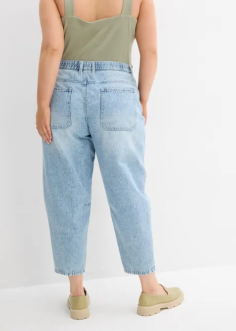 Barrel-jeans Mid Waist Low Stretch, cropped, bonprix