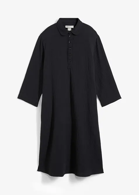 Skjortekjole i myk bomullsmusselin, bonprix