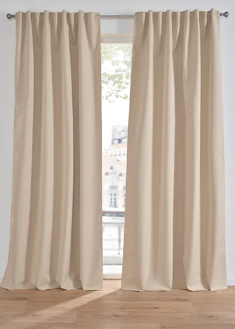 Mørkleggingsgardin i strukturmateriale (1-pack), bonprix