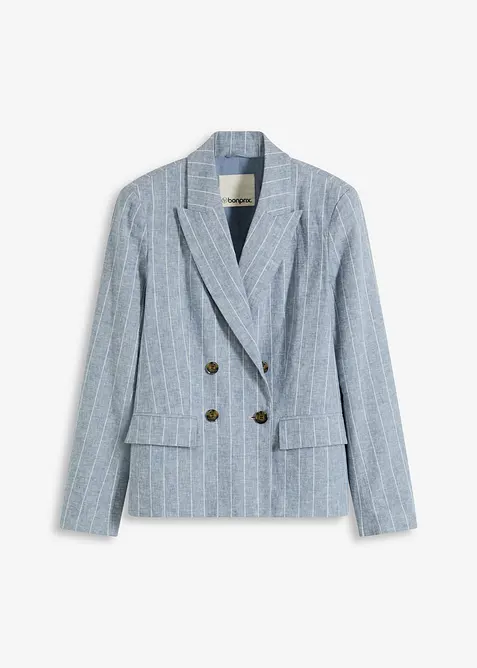 Blazer med lin, bonprix