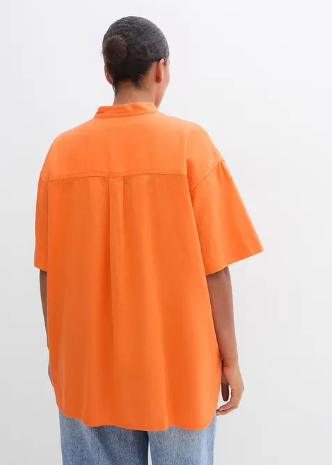 Skjortebluse i fin viskosemiks, bonprix