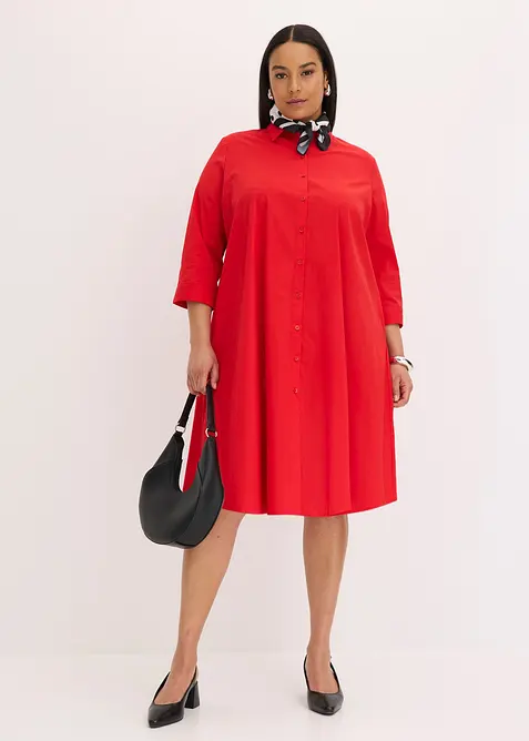 Skjortekjole med bomull, bonprix