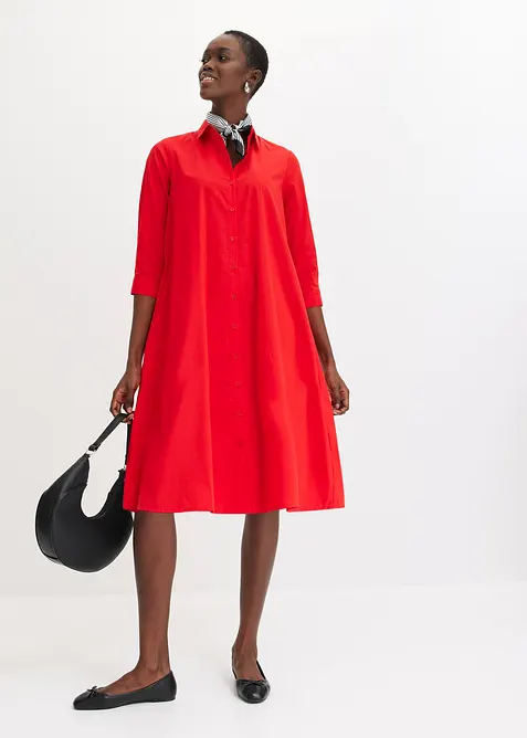 Skjortekjole med bomull, bonprix