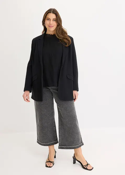 Bluse med volanger, bonprix