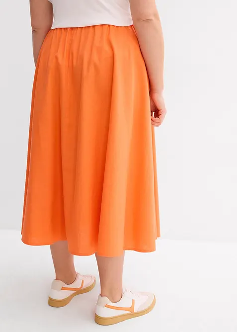 Midiskj&oslash;rt i linmiks, bonprix