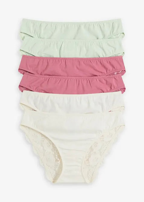 Truse med blonder (6-pack), bonprix