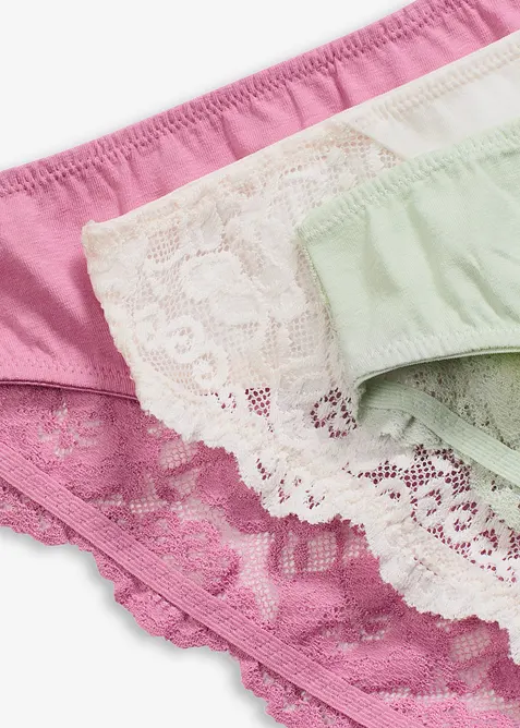 Truse med blonder (6-pack), bonprix