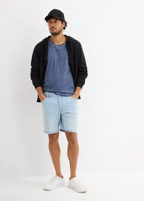 Denimshorts med stretch, Loose Fit ekstra vid, bonprix