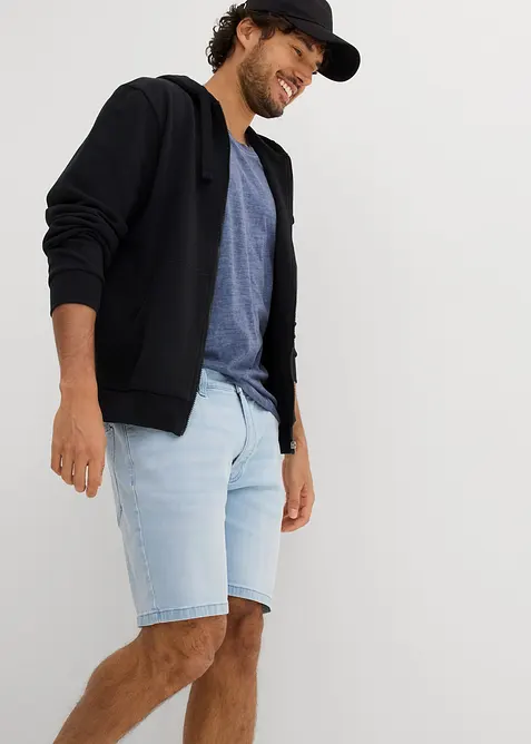 Denimshorts med stretch, Loose Fit ekstra vid, bonprix