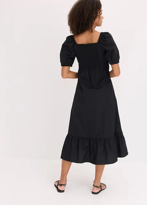 Midikjole i 100% &oslash;kologisk bomull, bonprix