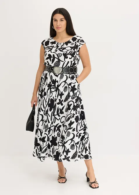 Maxiskjørt i lett viskose, bonprix