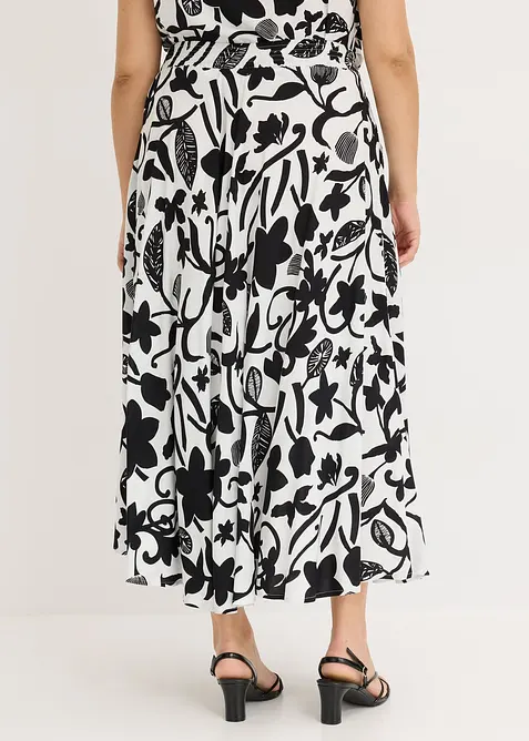 Maxiskjørt i lett viskose, bonprix