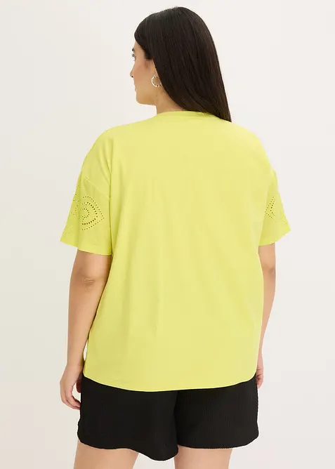 Topp med hullbroderi, bonprix