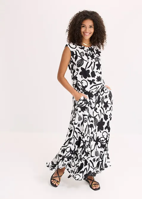 Blusetopp i lett viskose og kort modell, bonprix