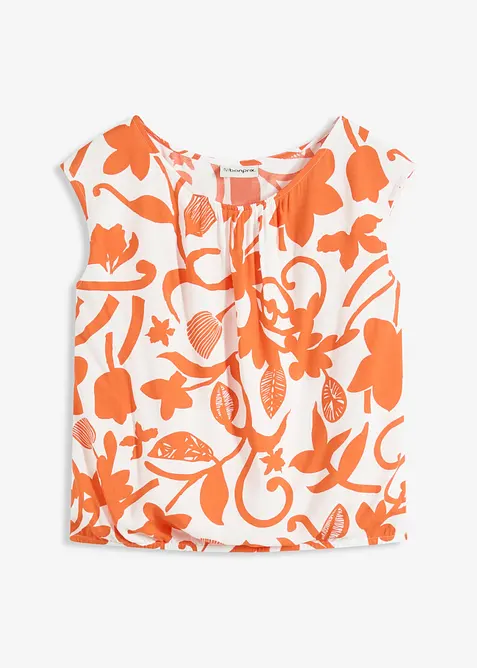 Blusetopp i lett viskose og kort modell, bonprix