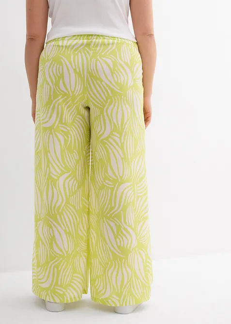 Bukse med vide ben og komfortlinning, bonprix