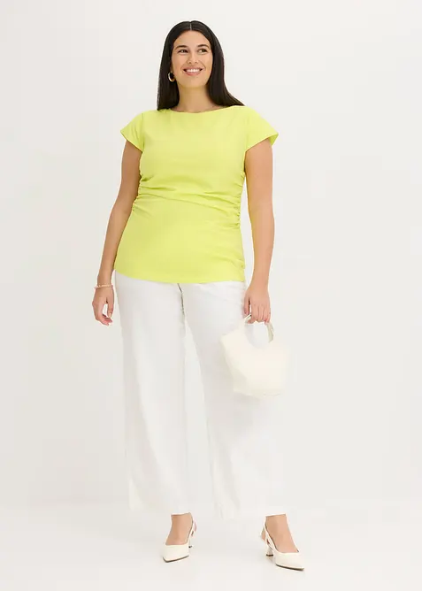 Topp i bomull med elastan, bonprix