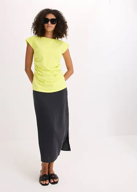 Topp i bomull med elastan, bonprix