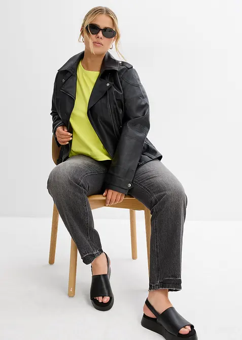 Oversized topp av ren økologisk bomull, bonprix