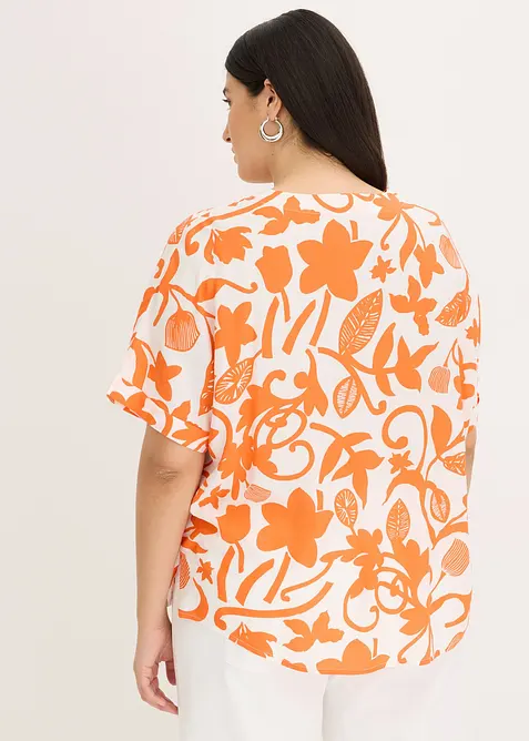 Blusetunika i lett viskose med trykt mønster, bonprix